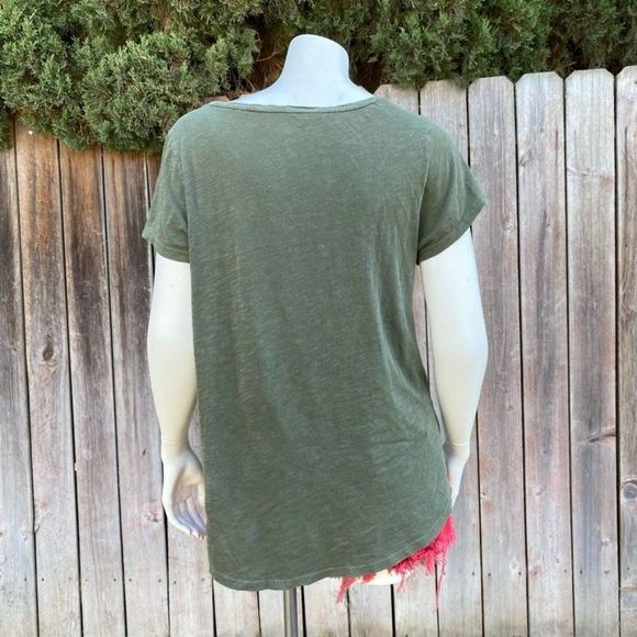 Lucky Brand Green Bohemian Geometric Blouse - Picture 2 of 10
